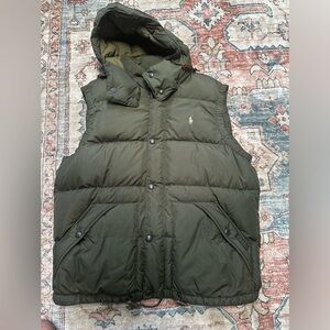 Polo Ralph Lauren Vest. Size large, Navy green.